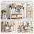 Entryway Table with Sliding Arch Doors, 46" Rustic Console Table with Adjustable Shelf-1393651849