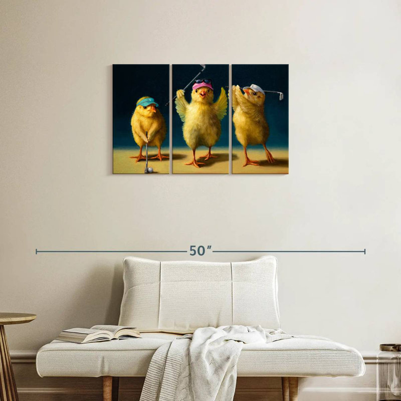 Ketti Yoga Chicks Golf Chicks, 20" H x 33" W
