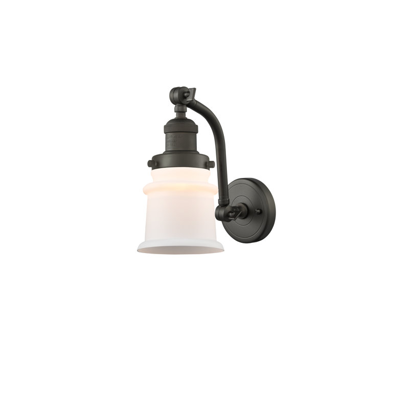 Madelyn Armed Sconce, Oil Rubbed Bronze, Matte White, 60 Watt Vintage Incandescent Bulb