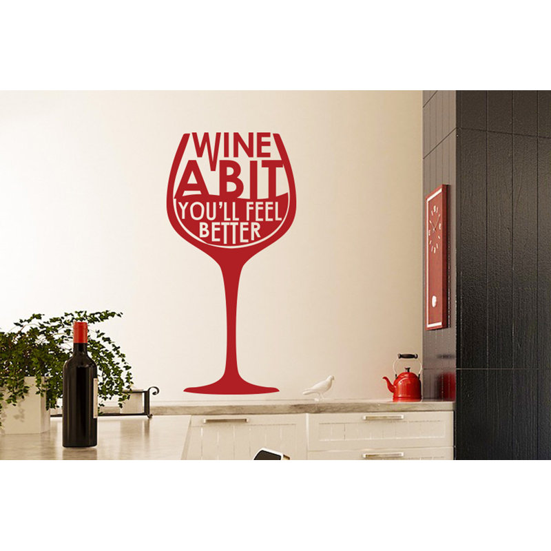 Food & Beverage Wall Decal, Medium, Dark Red