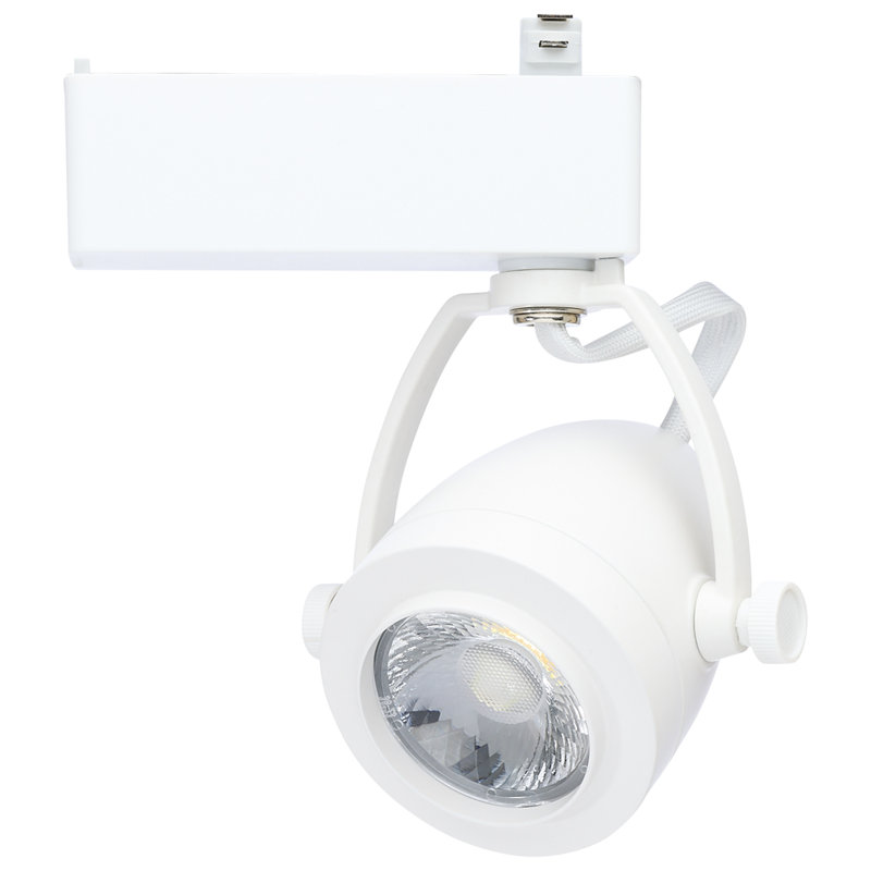 Tête de rail DEL 12 watts à tête de pin 120 Volts RVBTW, Blanc mat