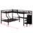 L-Shaped Bunk Bed & loft bed with Built-in Wardrobe, Desk and USB Charging Ports