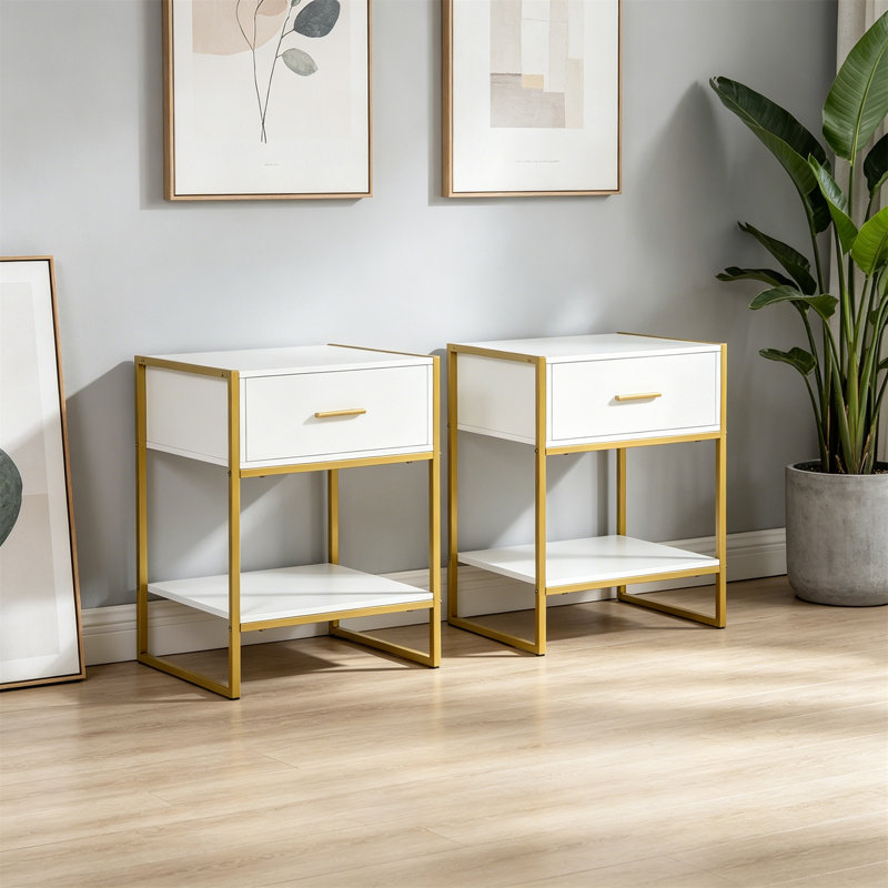 45 cm W Bedside Table