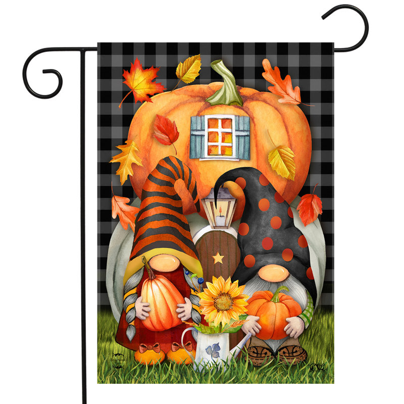 Fall Gnome Home Garden Flag