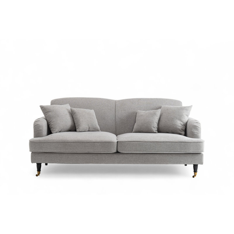 Penermon Roll Arms Sofa, 3, Montreal Grey Velvet