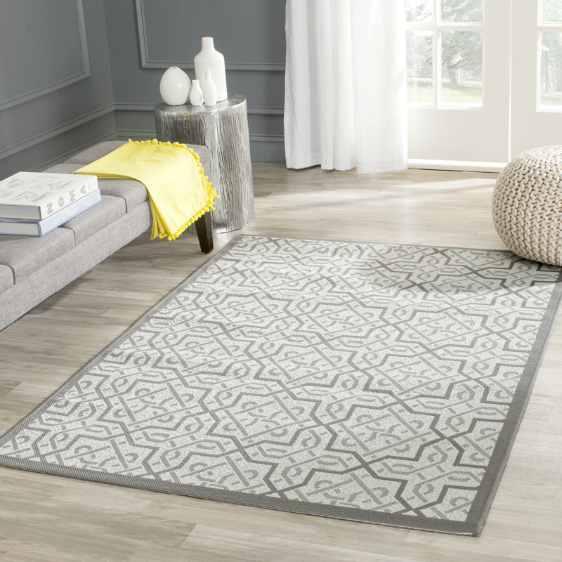 Azocar Looked Light Grey/Anthracite Indoor/Outdoor Rug, Rectangle 201 x 290 cm