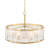 6-Light White Mist Glass Drum Chandelier