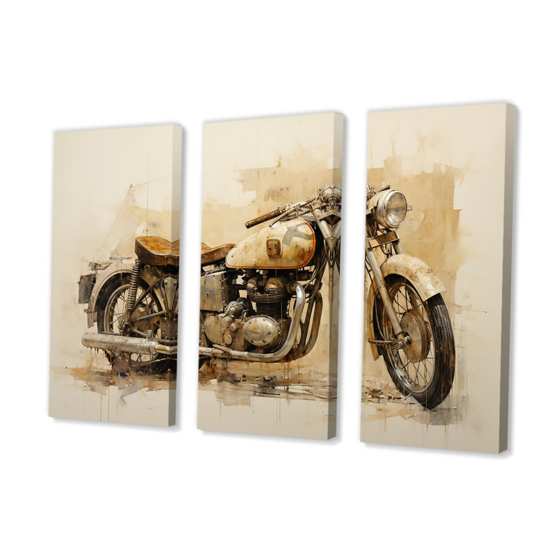 Minimalisme, ensemble d'art mural moto, H 28 po x l 36 po x P 1 po