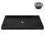 Base de douche en alcôve de 60 po x 36 po en noir lustré avec bonde centrale Streamline NT-2114-60BL-AL Streamline