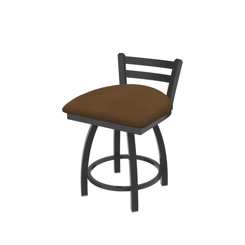 Tabouret de coiffeuse en métal Jackie, Étain, Vinyle - Rein chaume