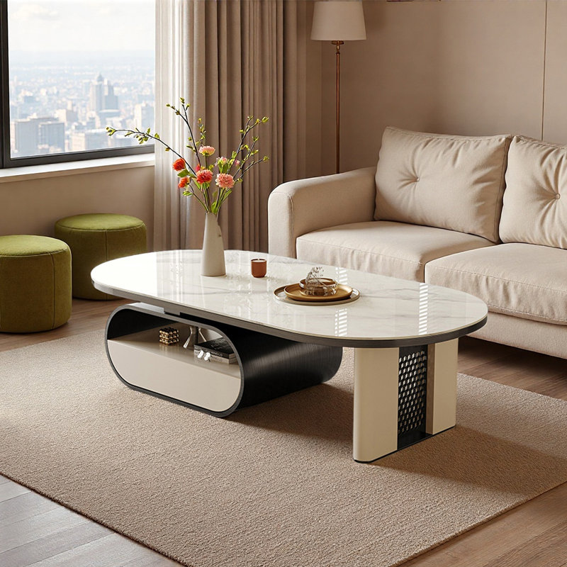 Table basse Modern, H 15,7 po x L 51,2 po x l 27,6 po, Gris foncé