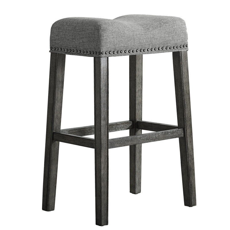 Ensemble de tabourets de comptoir rembourrés, Gray, Gray, Tabouret de bar (siège d'une hauteur de 29,01 po)