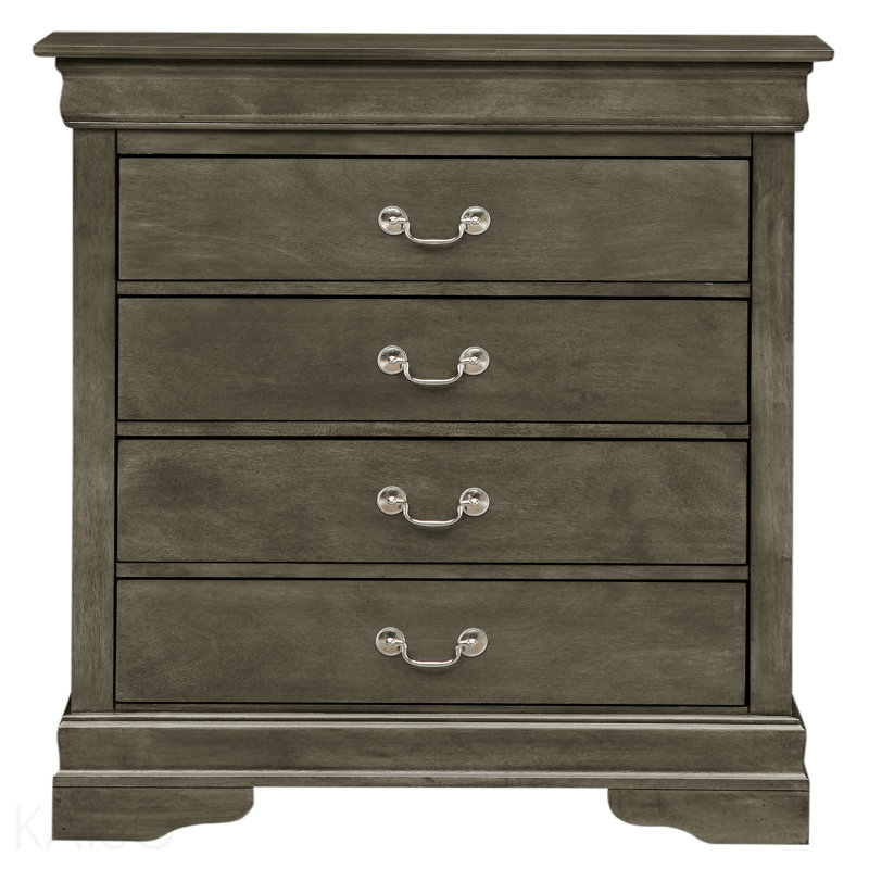 Coffre de rangement élégant gris traditionnel
