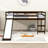 Twin Wood Loft Bed With Slide & Ladder-303621951-328852436