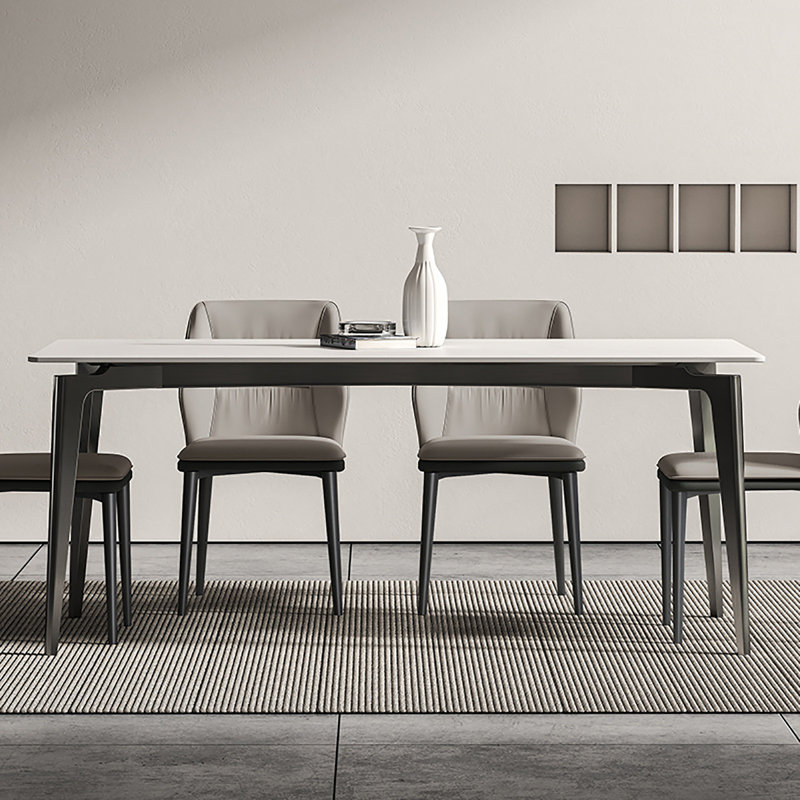 Table de salle à manger en pierre très simple de style italien Born Born, H 29,5 po x L 78,7 po x l 31,5 po
