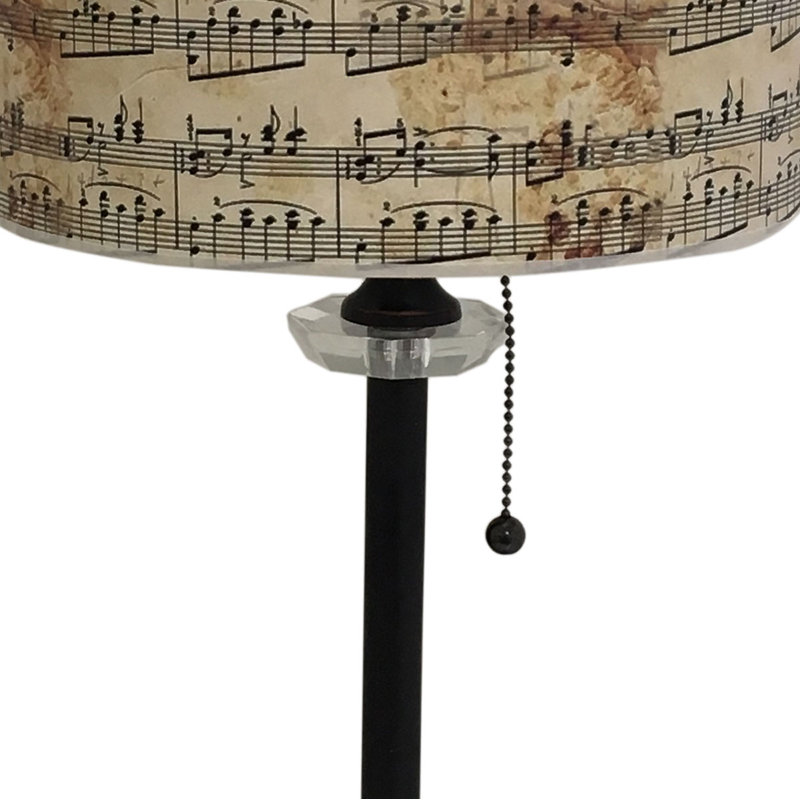 O'Dwyer Crystal Standard Table Lamp, Antique Brass/Dark Brown