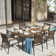 Arthetta 7 Piece Outdoor Dining Table Set with 6 Rattan Wicker Chairs with Cushions