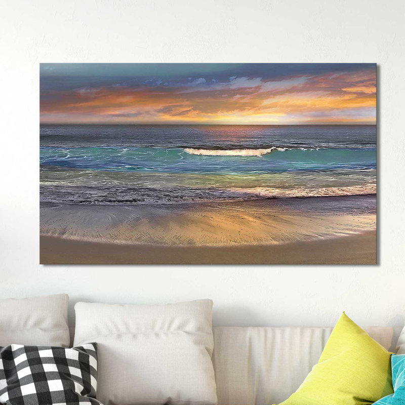 «Malibu Alone», reproduction, H 28 po x l 48 po x P 1,5 po, Toile tendue