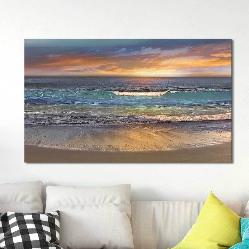 «Malibu Alone», reproduction, H 36 po x l 60 po x P 1,5 po, Toile tendue