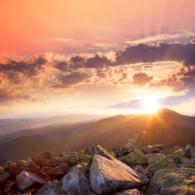 Sunset by A_Taiga - Wrapped Canvas Print, 30cm H x 30cm W x 3.8cm D