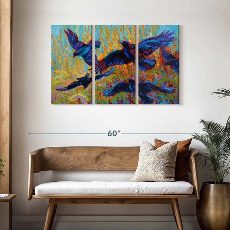 Brampt Crows III, 28" H x 45" W