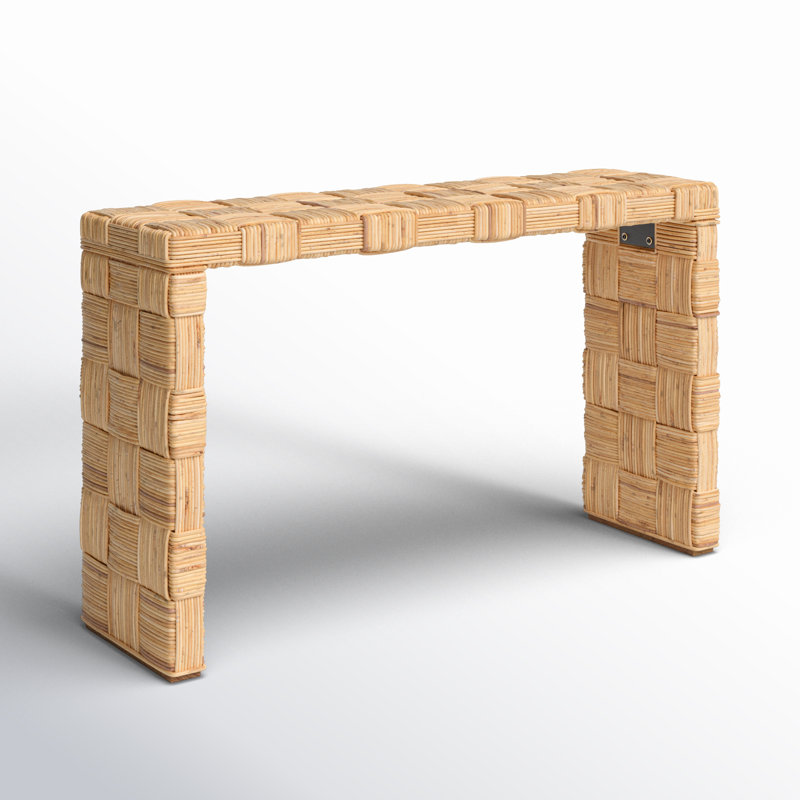 Redrow 51.18'' Console Table, Honey Natural