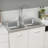 vidaXL Kitchen Sink with Drainer Set Silver 31.5"x19.7"x6.1" Stainless Steel-131366117