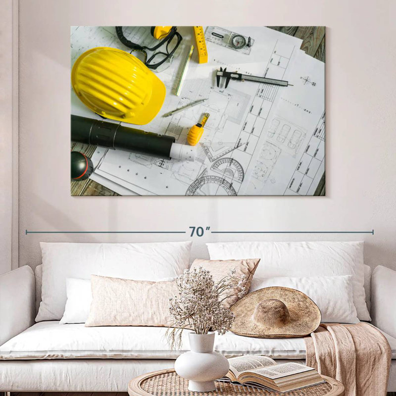 Alcaraz Drawing And Construction Tools, 34" H x 51" W