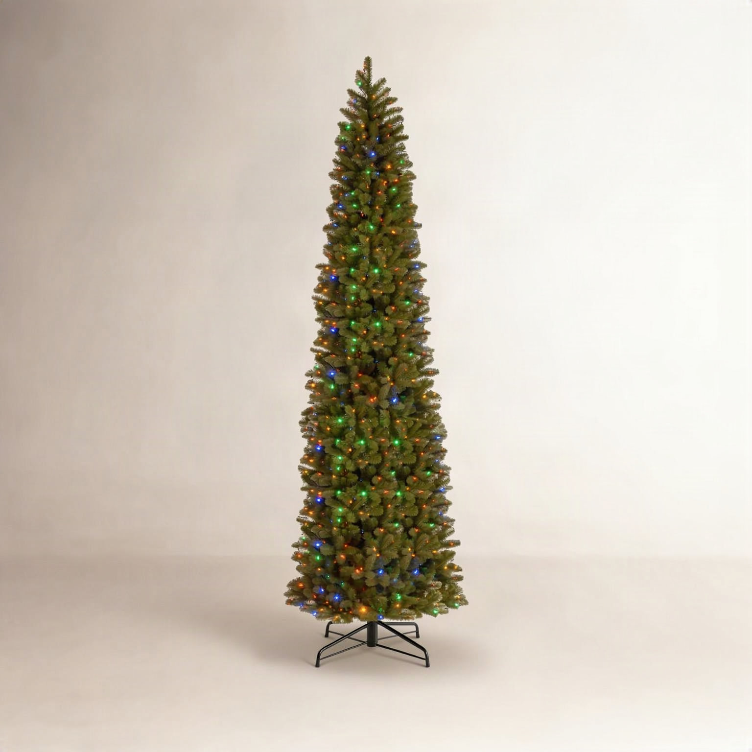 Slim Pre-Lit Fir Christmas Tree, 12'