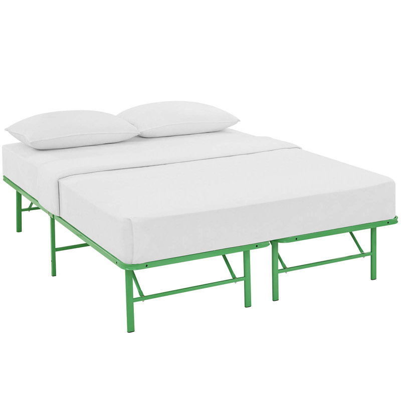 Modway Horizon Stainless Steel Bed Frame, Green, Full