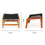 Chaise de patio en bois avec repose-pieds Papillon