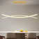 Modern Fishbone LED Pendant Light Adjustable Height & Color Temperature
