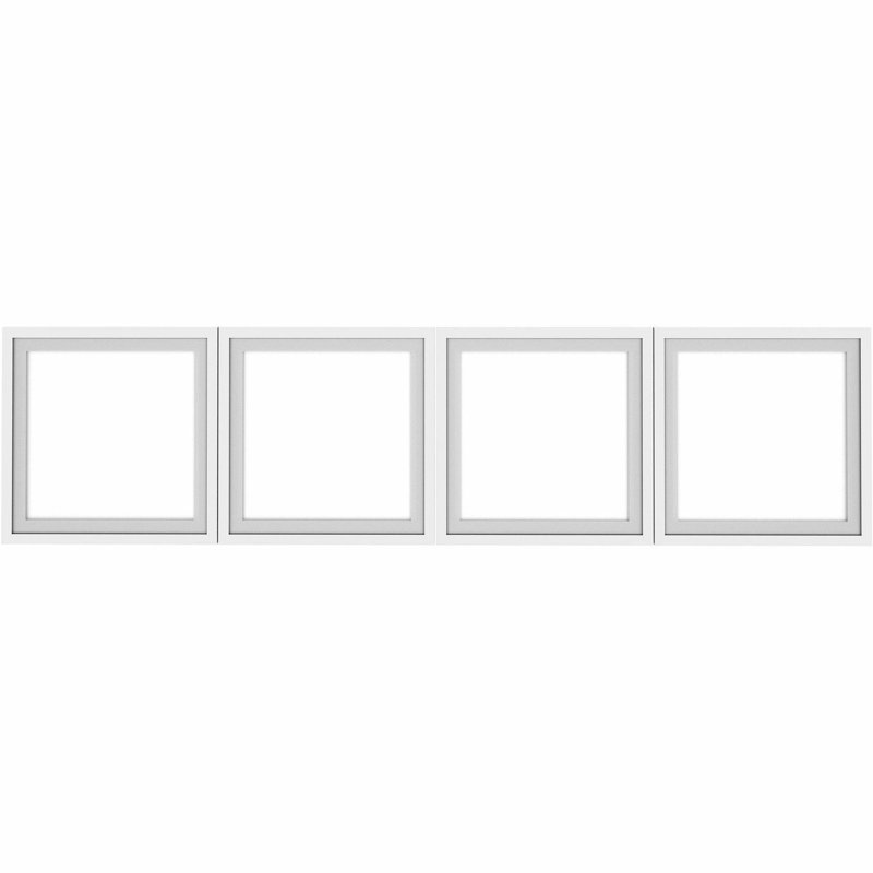 Wall-Mount Hutch Frosted Glass Door, 15.8"H x 63.88" W x 0.75" D