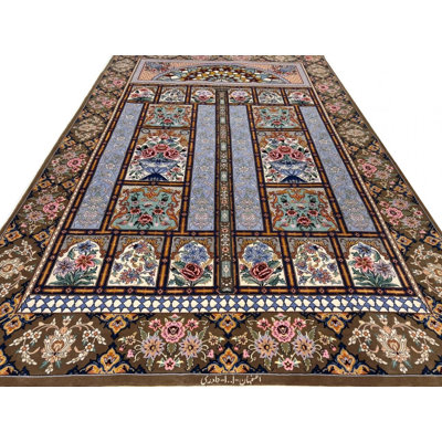 Tapis unique en laine et soie Jaisey