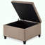 Grand banc repose-pieds carré avec rangement-1868366677
