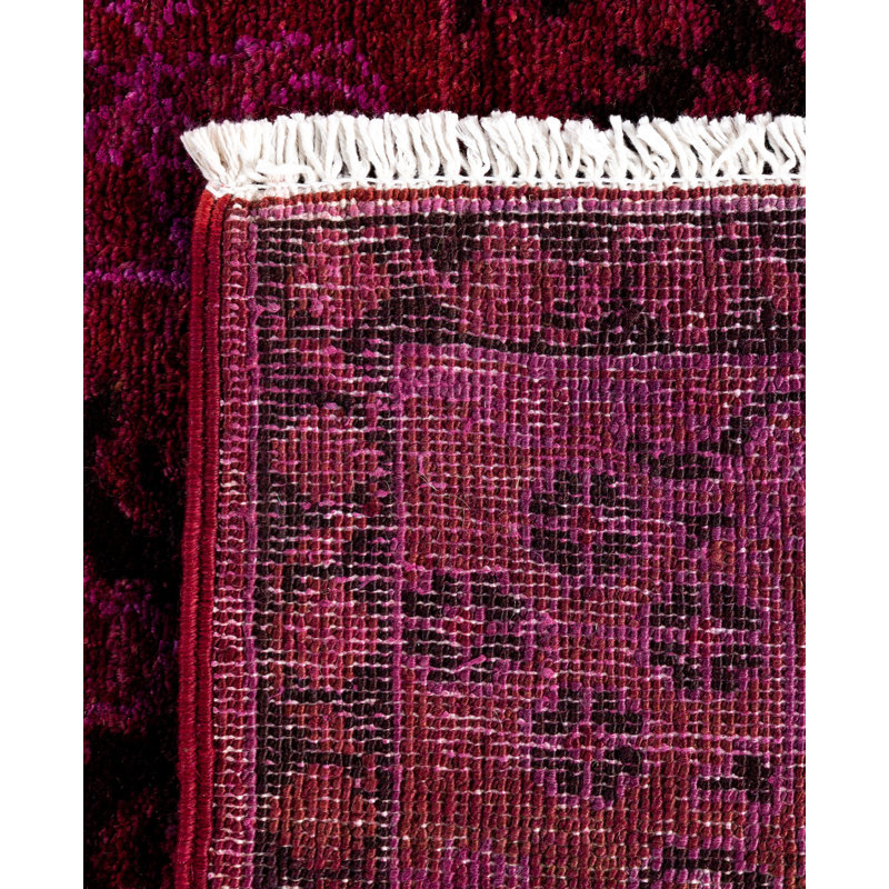 Overdyed One-of-a-Kind 4' 3" X 5' 7" Hand Knotted Area Rug