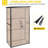 WFX Utility™ Waterproof Outdoor Storage Shed Cabinet with Adjustable Shelves for Garden Tools