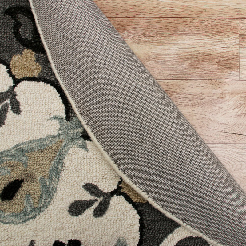 Hand Tufted Oriental Indoor Rug, Round 5'