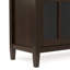 Armoire multimédia moyenne avec rangement ouvert et porte en verre Warm Shaker-243545677