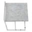 Table d'appoint grise en forme de C en forme de C gris - plateau large et base coulissante en métal-1019505696-1019505701