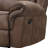 Arisa Manual Glider Recliner Chair, Brown Faux Leather, Pillow Arms