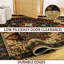 Tapis antidérapant intérieur et extérieur à motif floral lavable