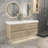 58.6'' Double Bathroom Vanity with Plastic Top-1623966159