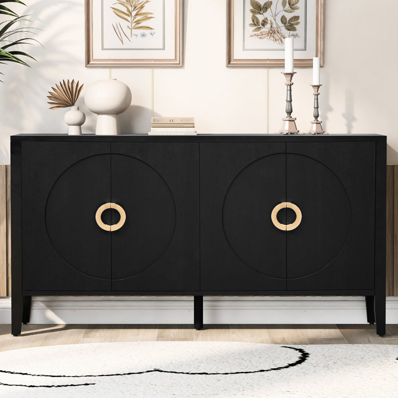 Armoire en placage de sapin avec surface texturée pour la salle d'étude