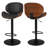 Mid-Century Modern PU Upholstered Swivel Adjustable Height Bar Stools-448576096