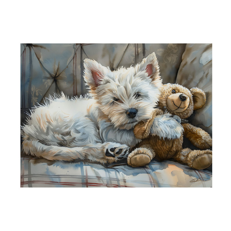 Bolog Shawna Stewart Teddy's Bestie Canvas Art, 18" H x 24" W