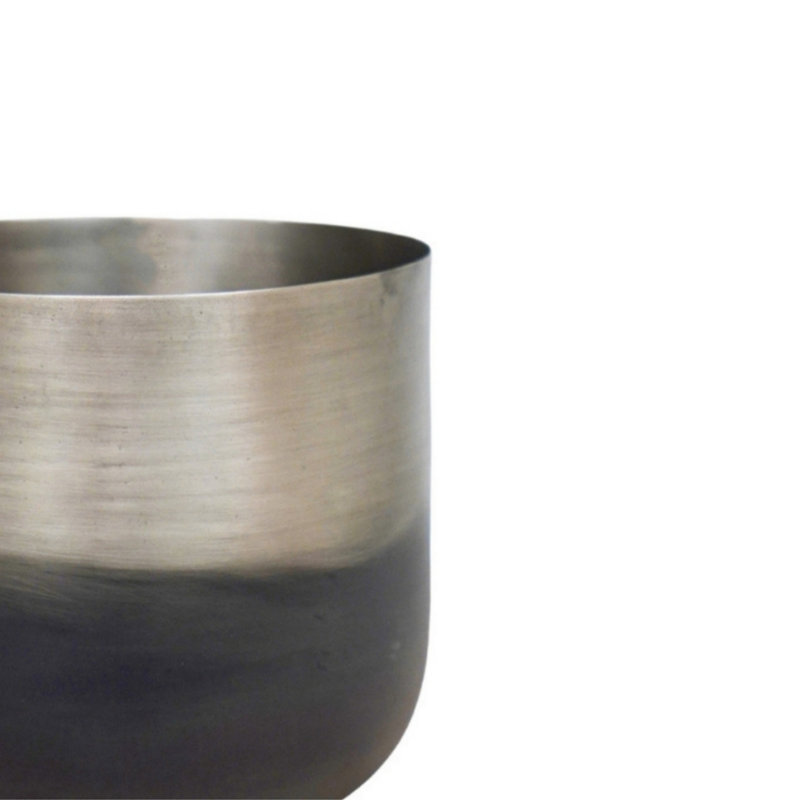 Metal Pot Planter, Silver