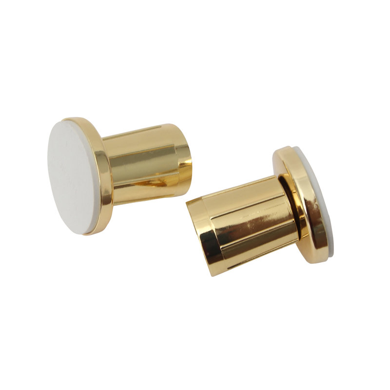 Bride de tringle de douche réglable (paire), Laiton poli