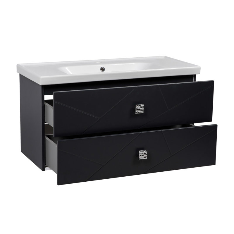 Jakkia-W_Modern Wall-Mounted Bathroom Vanity With Washbasin - Non-Toxic Fire-Resistant MDF-40"-Omega Collection 32"_OM32_
