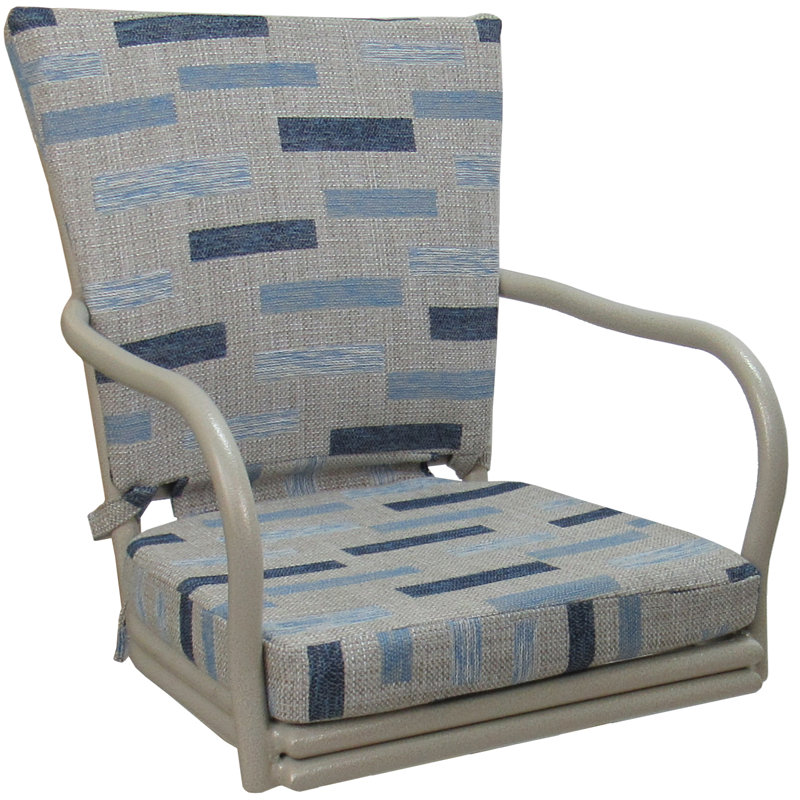 Tabouret de bar d'extérieur avec coussin 26,00 po Schaun, Beige